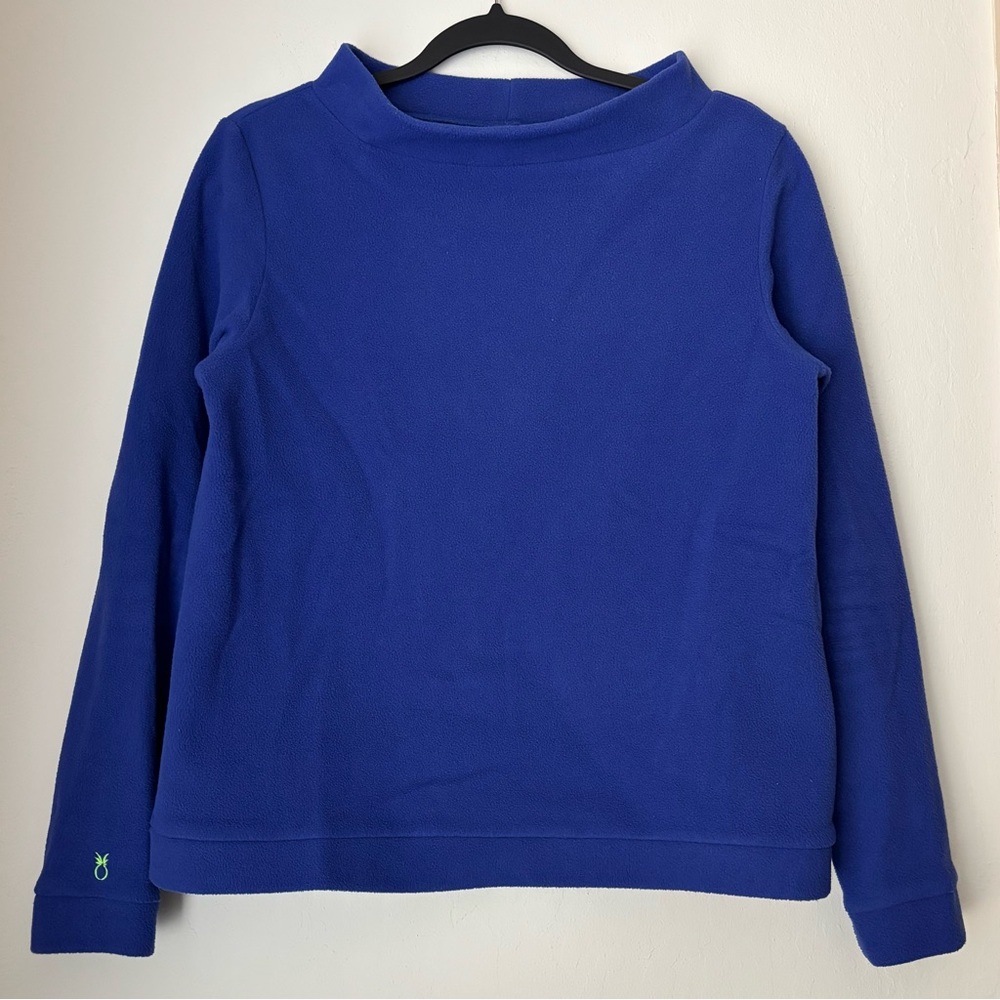 Dudley Stephens Brighton Boatneck Vello Fleece Size Medium Blue Cozy Warm